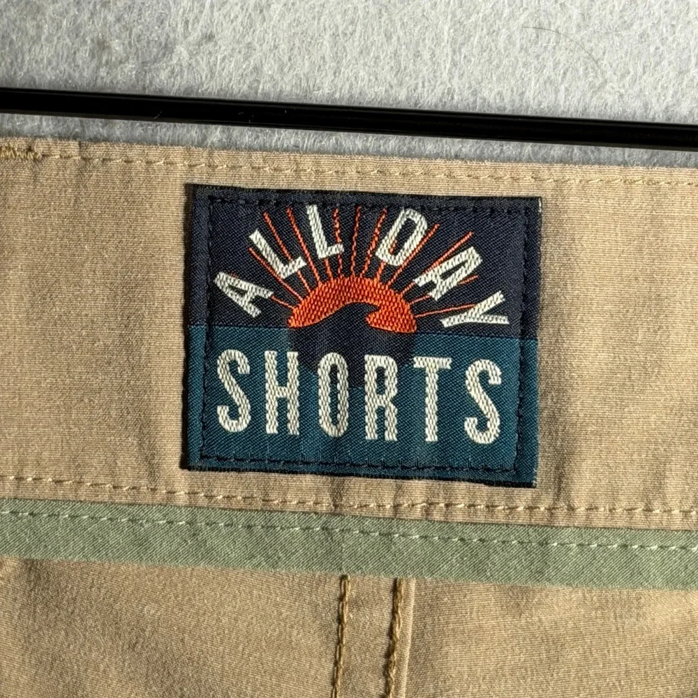 Faherty All Day Shorts Mens 42 Khaki Tan Hybrid Stretch Board Shorts 8.5 Inseam